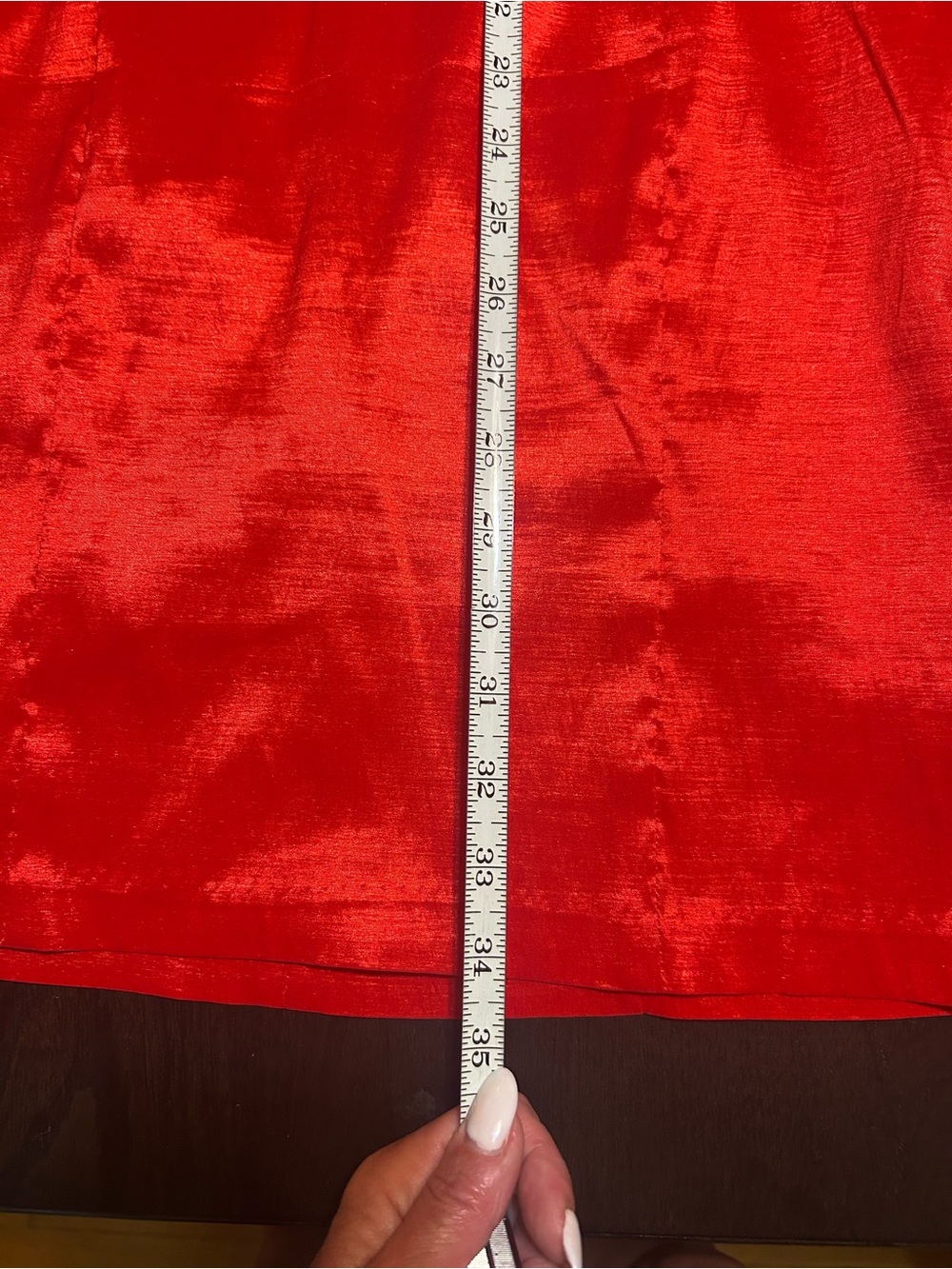 Cache Red One-Shoulder Ruffle Midi Dress - Picture 10 of 12